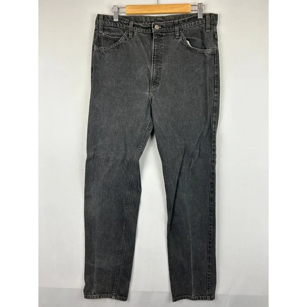 Levi's 505 Regular Fit Jeans Black Vintage 80s Men's Size 36x34 (Measures 34x34)
